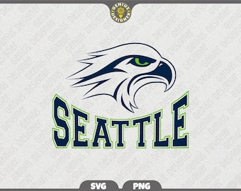 Seattle Seahawks Svg | Seattle Monochrome Svg Png Design (Digital Download)