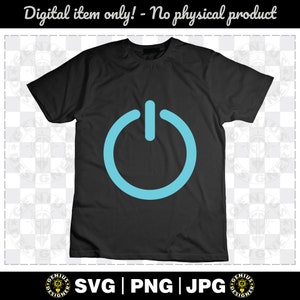 Ikona przycisku zasilania SVG, PNG, JPG Clipart (pobranie cyfrowe)