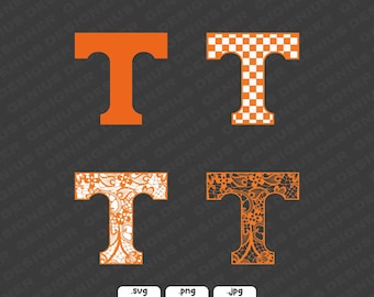 Tennessee "T" Graphic Bundle | Lace, Floral, Checkerboard (Digital Download)