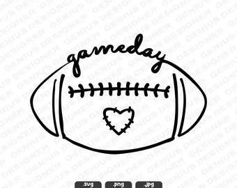 Game day SVG, Gameday Football, Game day, Stitches, Svg Cut file Cricut, Silhouette, American Football Tshirt Design Vector file Svg,Png,Jpg