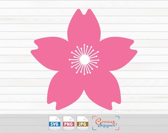 Cherry Blossom SVG, Sakura Spring Flower Clipart (Digital Download)