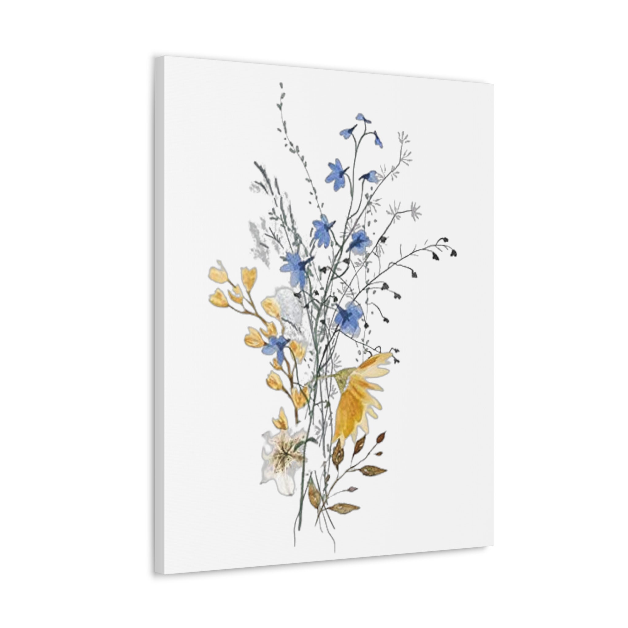Wall Art Canvas Wildflower Wall Art Home Decor Wall Decor Etsy Canada