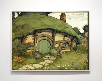 裂け谷のプリント、指輪物語、ホビット、アートプリント、ファンタジー