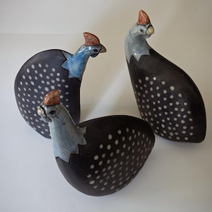 Raku Perlhuhn Gruppe (3-teilig)