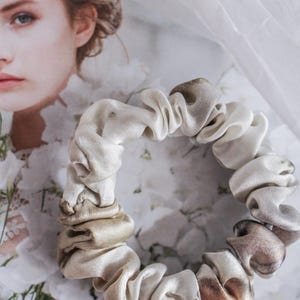 Naturally Dyed Silk Scrunchie – 100% Silk Satin Hair Tie
