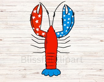 Cangrejos PNG, 4 de julio PNG, Sublimación de cangrejos, Día de la Independencia, EE. UU., Hervir cangrejos, Patriótico, Descarga digital