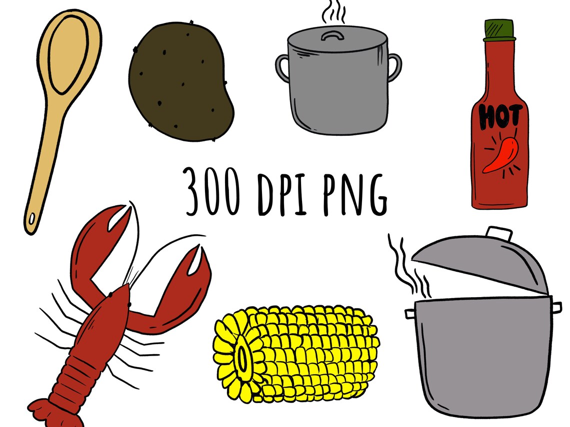 Crawfish Boil Clipart Crawfish Boil PNG Crawfish Graphics Seafood