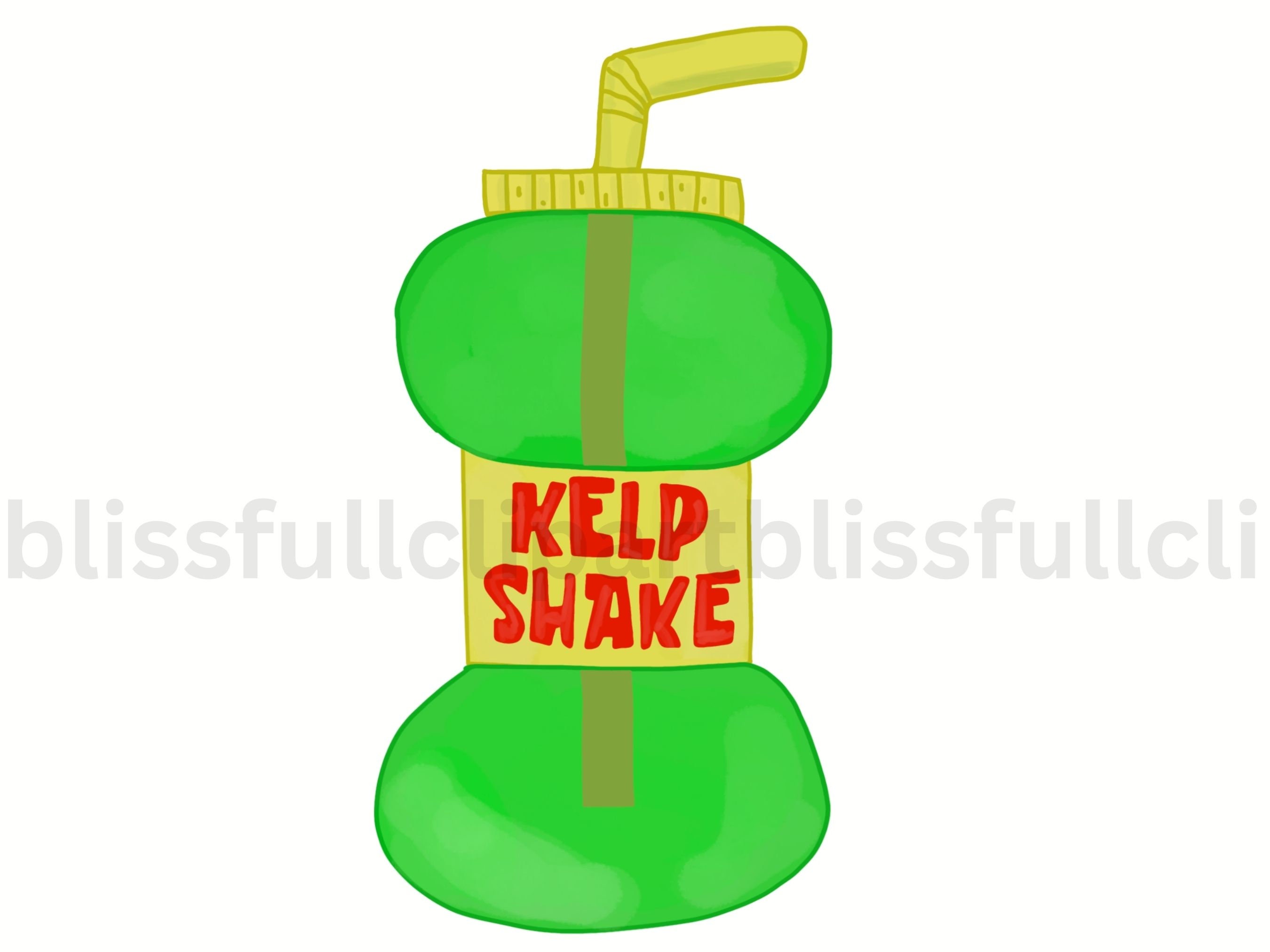 Kelp Shake PNG, Bikini Bottom, Spongebob, Clipart, Digital Download