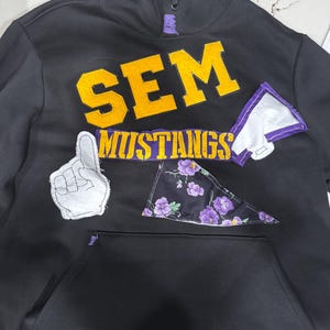 Custom team patchwork hoodie