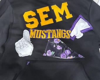 Custom team patchwork hoodie