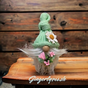 Spring Gnome, Flower Gnome, Summer Gnome, Spring Decoration Gnome, Nature Gnome, Handmade Gnome, Mother’s Day gift, garden gnome,