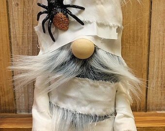 Halloween gnome, ghost gnome, Halloween decor, scary gnome,spider gnome, boo gnome, knitted gnome, mummy gnome