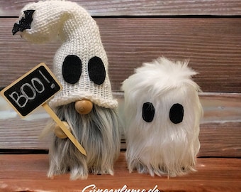 Halloween gnome set, ghost gnome, Halloween decor, scary gnome, bat gnome, boo gnome, knitted gnome