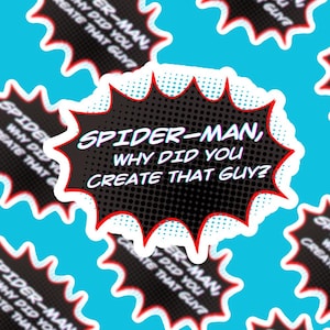 Spider-Man Glossy Die Cut Sticker - black