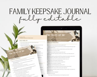 Sjabloon herdenkingsverhaal grootouders | Bewaar dierbaren nalatenschap, maak familieherinnering. Cadeau voor grootouders, moeders, voorouders Familiegeschiedenis