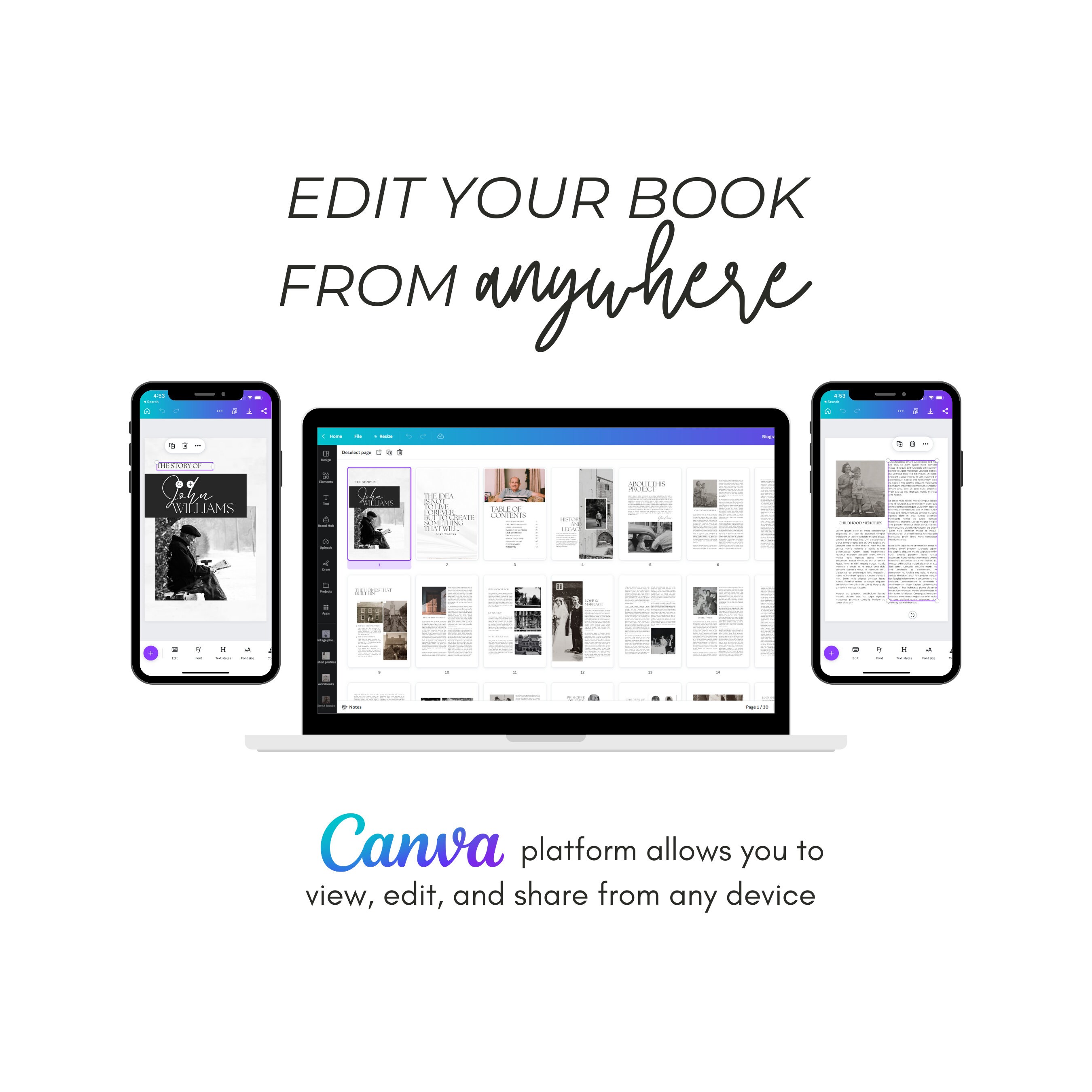 Ancestry Book Template - DELUXE | Family History Genealogy Printable ...