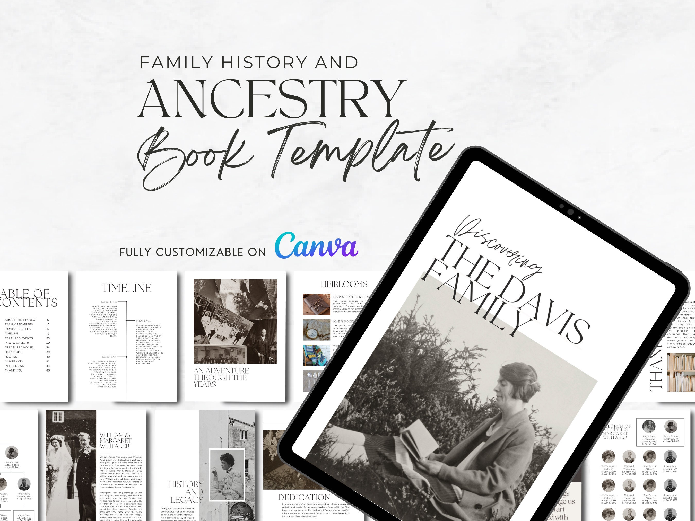 Family Tree Book Genealogy Notebook 6 Generation Family History