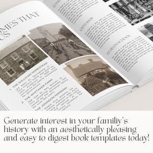 Ancestry Book Template DELUXE Family History Genealogy Printable Unlimited Pages Canva Template Easy To Use, Beginner Friendly image 5