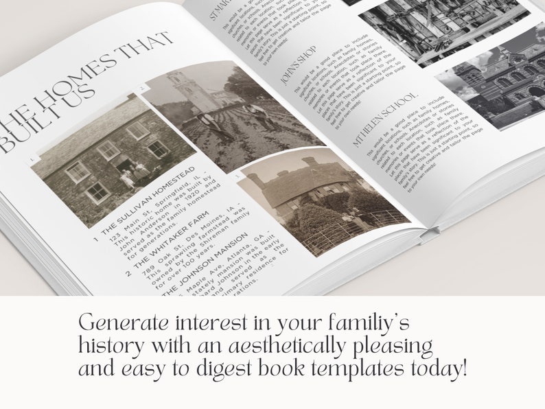 Ancestry Book Template DELUXE Family History Genealogy Printable Unlimited Pages Canva Template Easy To Use, Beginner Friendly image 5