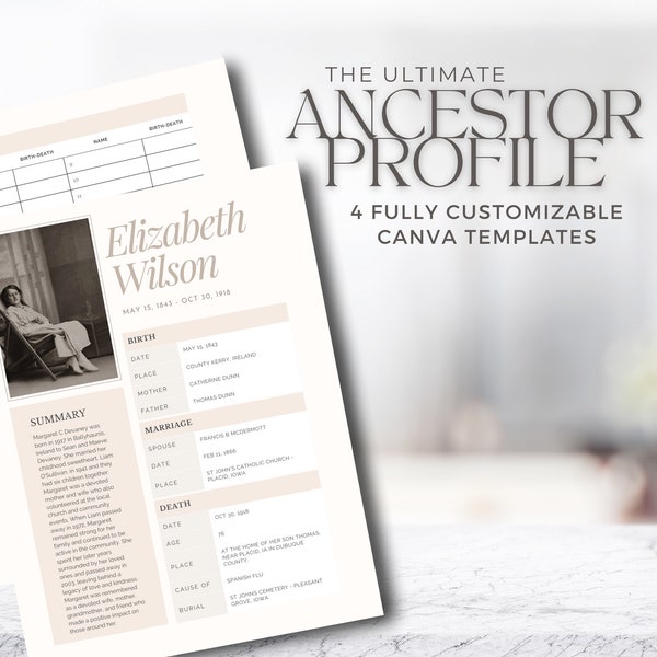 Ancestor Sheet Genealogy Etsy