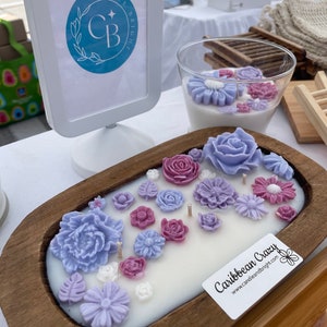 Flowers Dough Bowl Candle - Luxury Dough Bowl Candle
