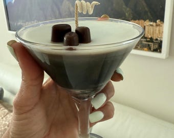 Espresso Martini Candle – Realistic Cocktail Candle  – Soy & Coconut Wax – Eco-Friendly Gift – Coffee Lover Decor – Bar Candle