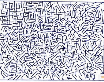 Puzzle de labyrinthe fait à la main et dessiné de Kevin | Copie cadeau 01