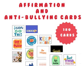 Affirmation Cards: Anti-Bullying, Self-Esteem Boost