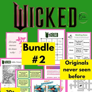 Wicked BINGO, Trivia, The Movie Activity Bundle, Watch Party, Girls Night In, Wicked Thema, posters, matching game en meer