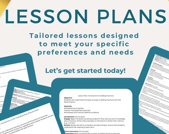 Custom Lesson Plans: Personalized Teacher Planner (Easy Download)