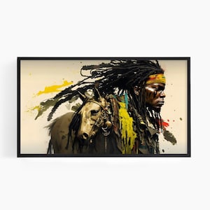 Samsung Frame TV Art, Buffalo Soldier, Bob Marley Art, Samsung Frame TV, Instant Download, TV Frame Art, Digital Artwork