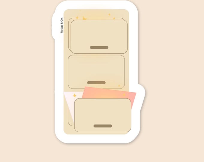 Radiant Files Cabinet Sticker – Radiant Files Collection | Nudge & Co.
