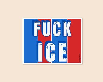 Fuck ICE Sticker | Bold Anti-ICE Protest Sticker | ICEE-Inspired Vinyl Decal | Nudge & Co.