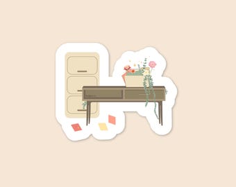 Feelings Desk Sticker – Mental Health Art Sticker | Radiant Files Collection | Nudge & Co.