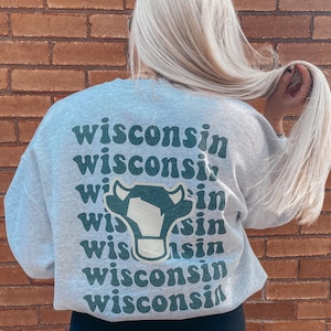 Wisconsin Cow Vintage Crewneck