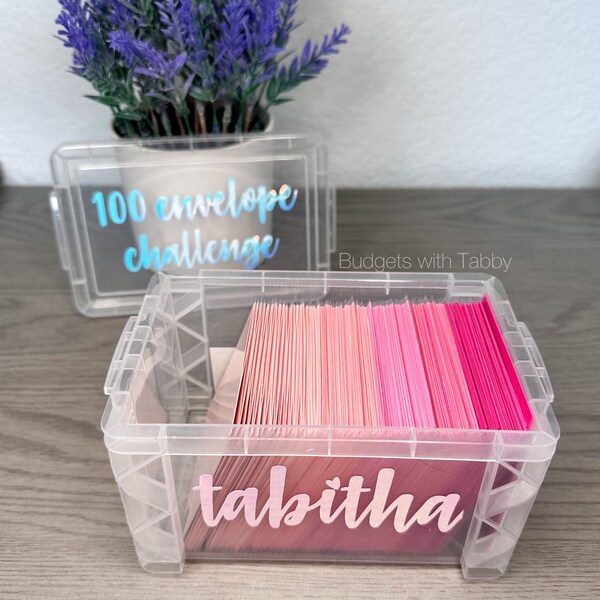 100 Envelope Challenge | 5k savings | 5 shades of purple or pink {costumizable}