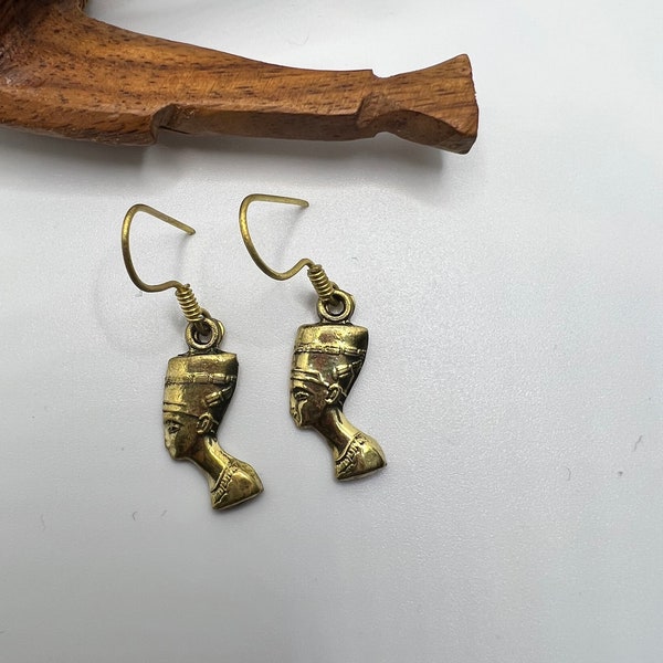 Nofretete messing Ohrringe Nefertiti brass earrings