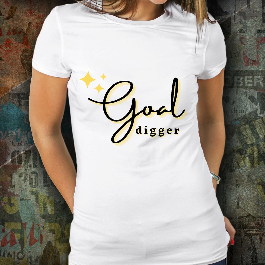 Black and Yellow Goal Digger T Shirt Goal Digger Shirt Etsy
