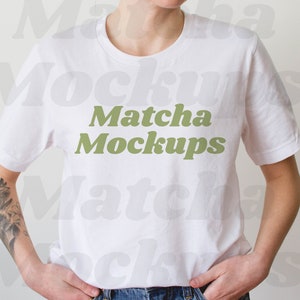 Bella Canvas 3001 White T-Shirt Mockup (JPEG File)
