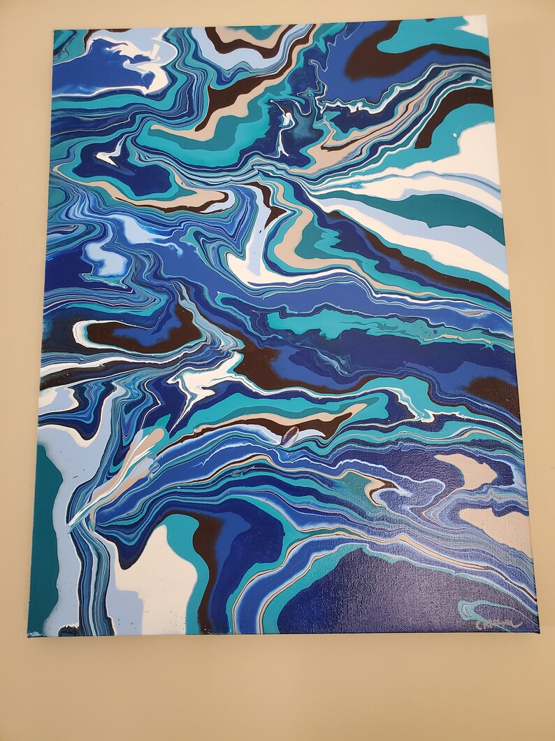 Acrylic Pour Paintings on Canvas Etsy