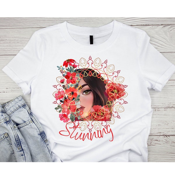 Blooming girl, print on demand t-shirt