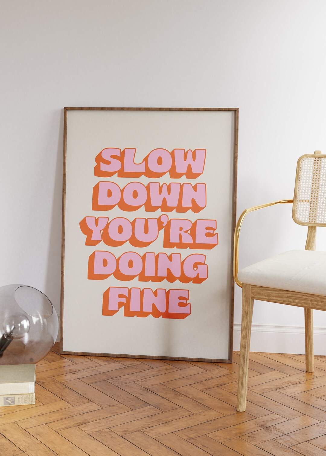 Slow Down You're Doing Fine Gretta Ray Slow Down You're Doing Fine, Song Lyrics Wall Art, Motivational Poster