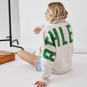 Sudadera con nombre personalizado para atletas universitarios, jersey con texto en la espalda, ropa de entrenamiento, ropa de gimnasio, jersey de algodón de estilo informal para regalo