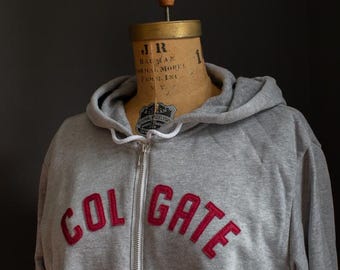 Personalized Zip Up Hoodie with Wool Felt Letters | Soft Sponge Fleece Custom Name Sweatshirt | Varsity Style Gift