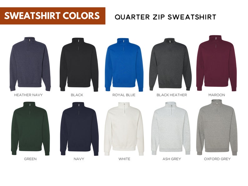 Monogram Quarter Zip Pullover Sweatshirt Embroidered Quarter Etsy