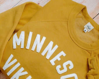 Custom Stitched Varsity Crewneck: Personalized College Sweatshirt Gift for Him Customized Stitched Letter Sweatshirt Vintage Style Crew Neck
