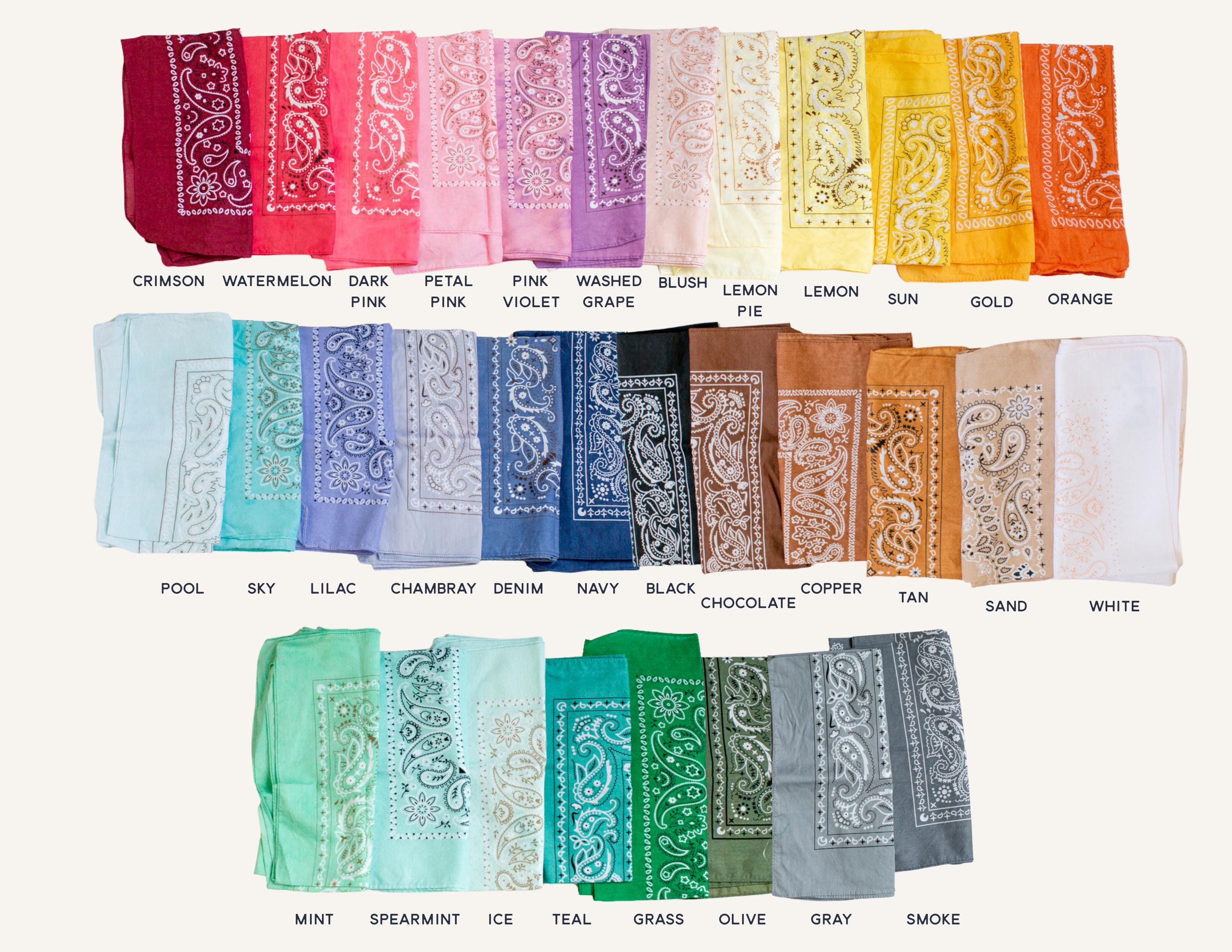 Personalized Bandana Cotton Paisley Handkerchief Wedding