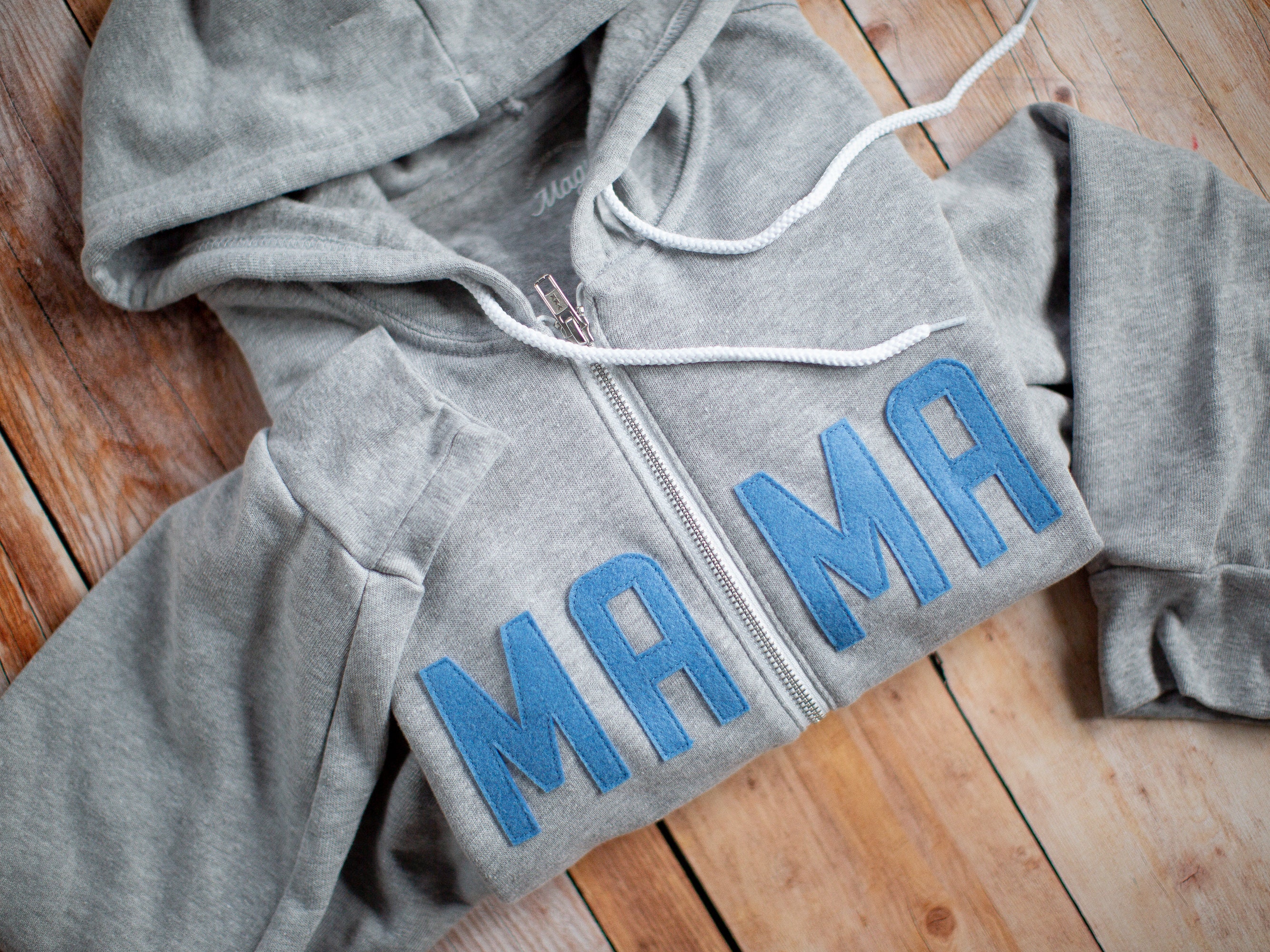 Custom Varsity Letter Hoodie | Embroidered Wool Felt Zip up 