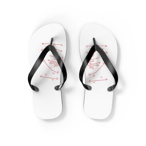 Football Playbook Flip Flops: Graphic Summer Slides