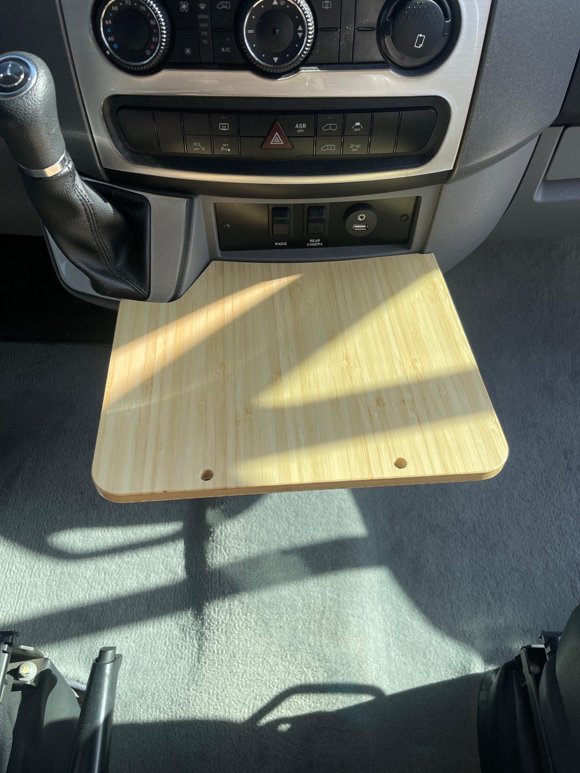 Cup Holder Snack Tray Table For Mercedes Sprinter Van 2006-2018 – XL Stainless Holders, Phone Table Accessory
